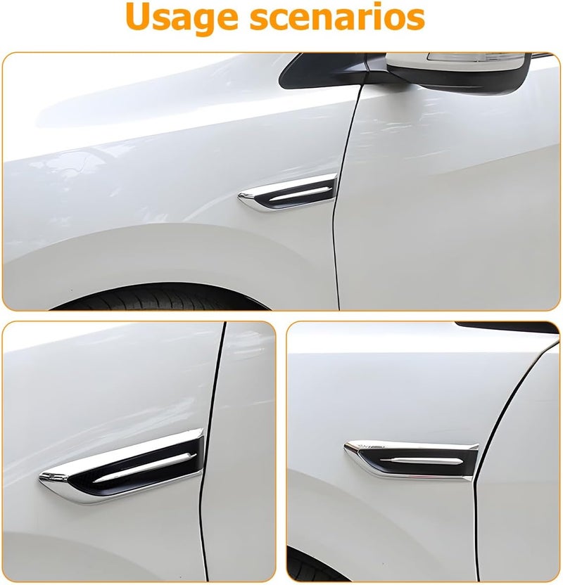 Sandfren 2PCS Car Hood Side Air Flow Intake Vent Trim, Self Adhesive Weatherproof Vehicle Grille Mudguard Side Stickers, Auto Exterior Decorative Accessories, Universal for SUV Sedan Truck - Image 5